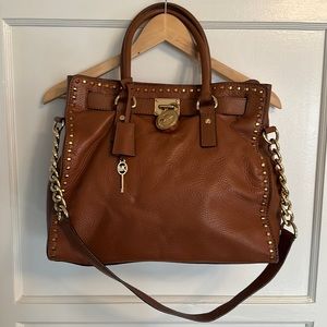 Michael Kors Hamilton Whipstitched Leather Tote